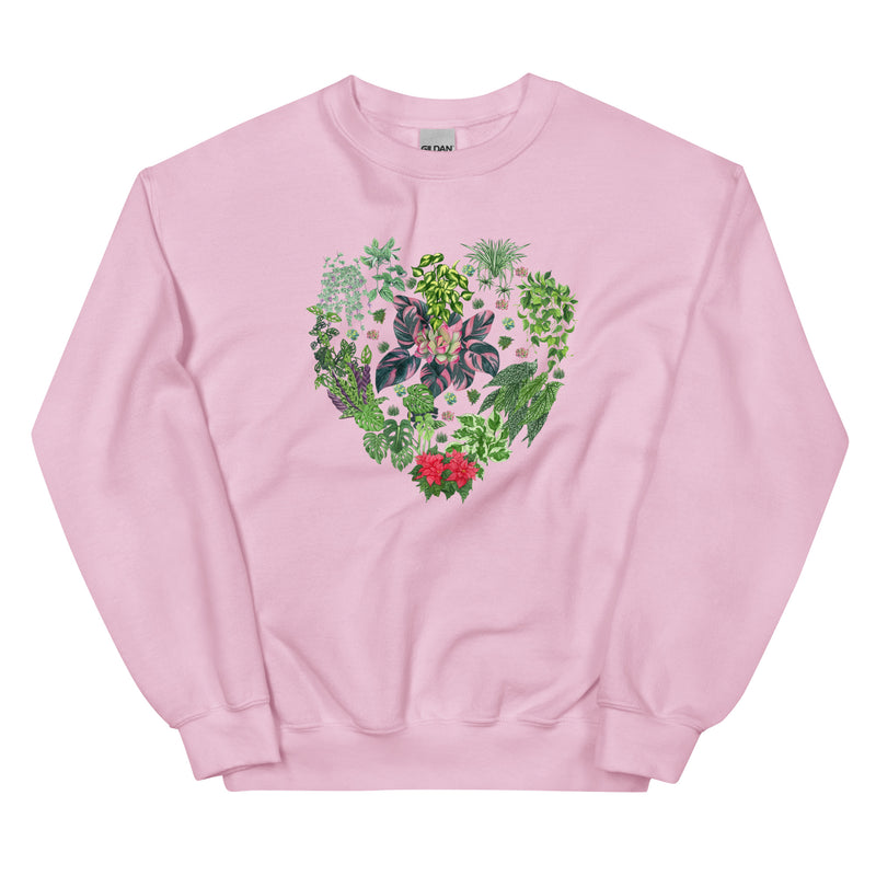 Heart Shape Sweatshirt with Indoor Plant Collection for Plant Lovers [Unisex[