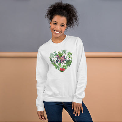 Heart Shape Sweatshirt with Indoor Plant Collection for Plant Lovers [Unisex[