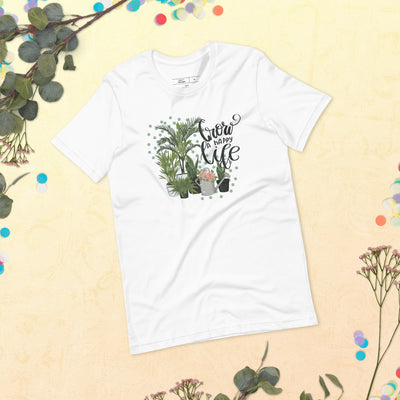 Grow a Happy Life Unisex t-shirt